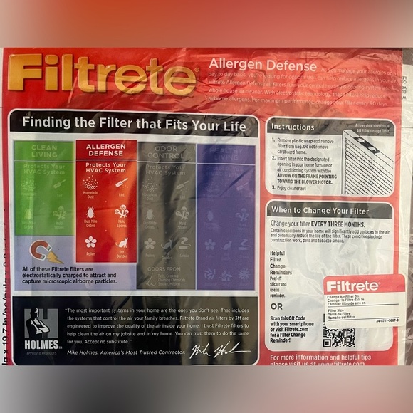 2 new in package micro allergen filtrete air filters 10”x20”x1” - Picture 5 of 5